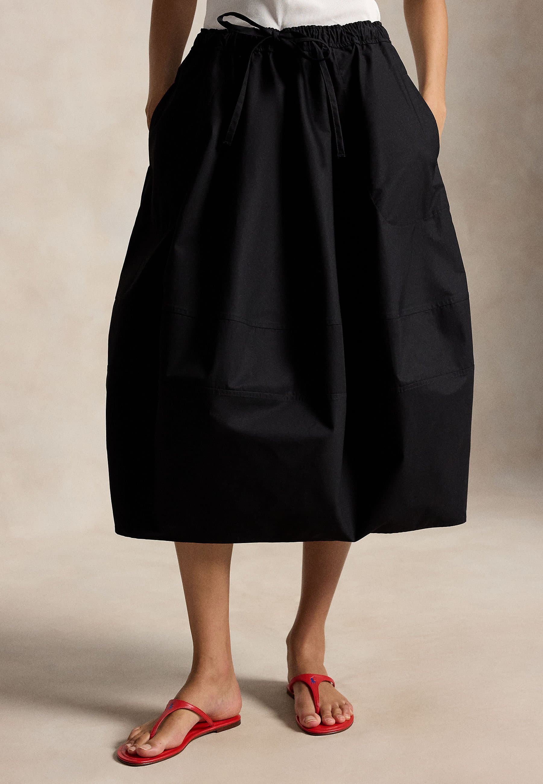 COTTON DRAWSTRING SKIRT
