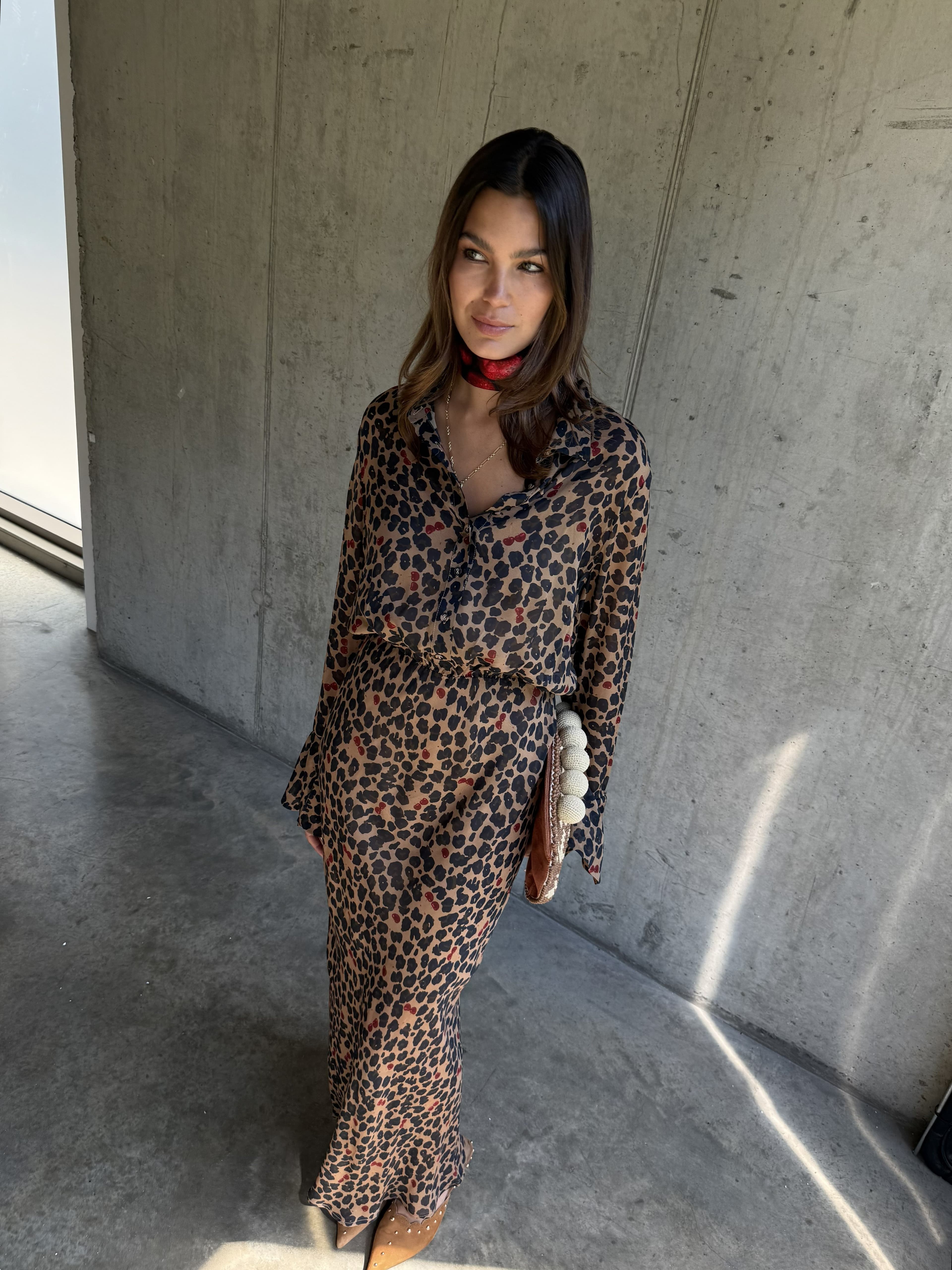 CHERRY LEOPARD MIA DRESS