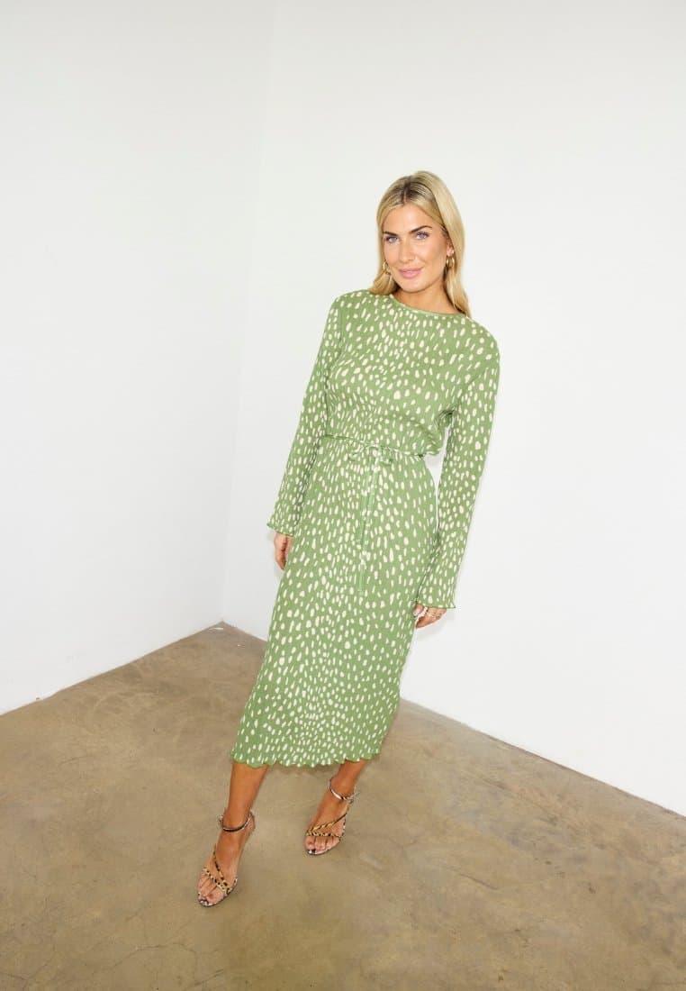 FAWN PLISSE GAIA DRESS